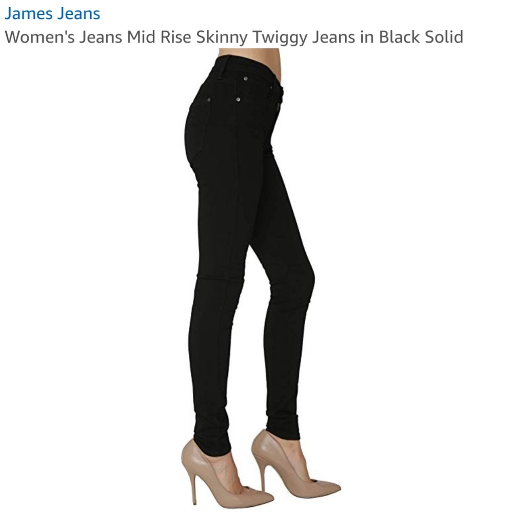 New James Jeans. Sexy Skinny jeans Black size 25